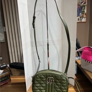 Gucci Green Crossbody Bag with Signature GG Logo